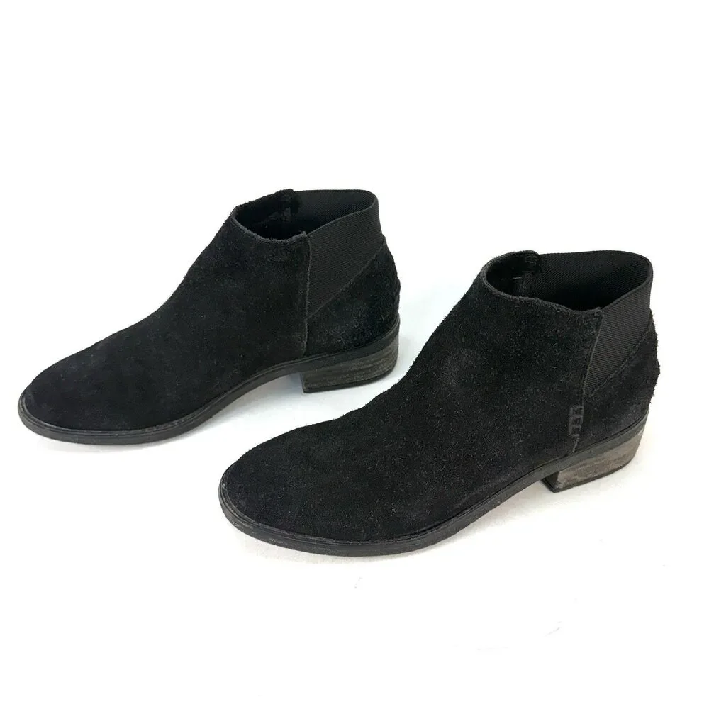 Sperry Top-Sider Women's Maya Lani Suede Chelsea Ankle Booties Black Sz 9.5